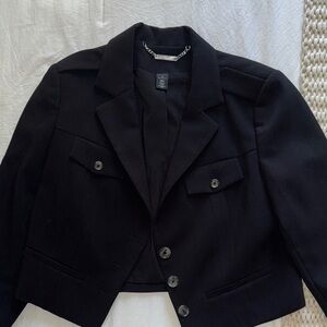 White House Black Market Black Cropped Blazer